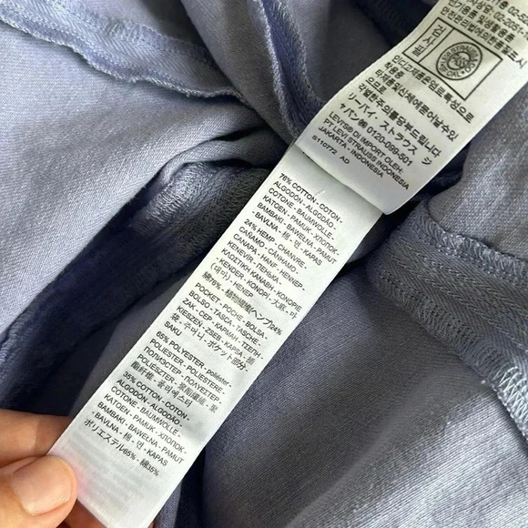 NWT Levi’s Rydon Cutout Romper Cotton/Hemp, Size Large in Dusty Persian - Picture 14 of 14